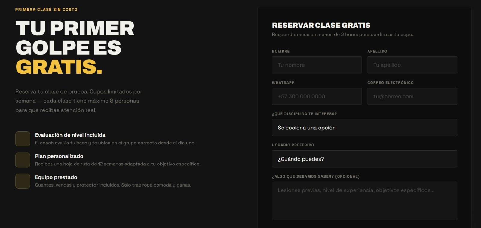 Formulario del sitio web de Ring13